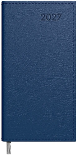 Timer Kalendorius MIDI 2027, 90 x 167 mm, PU, tamsiai mėlyna