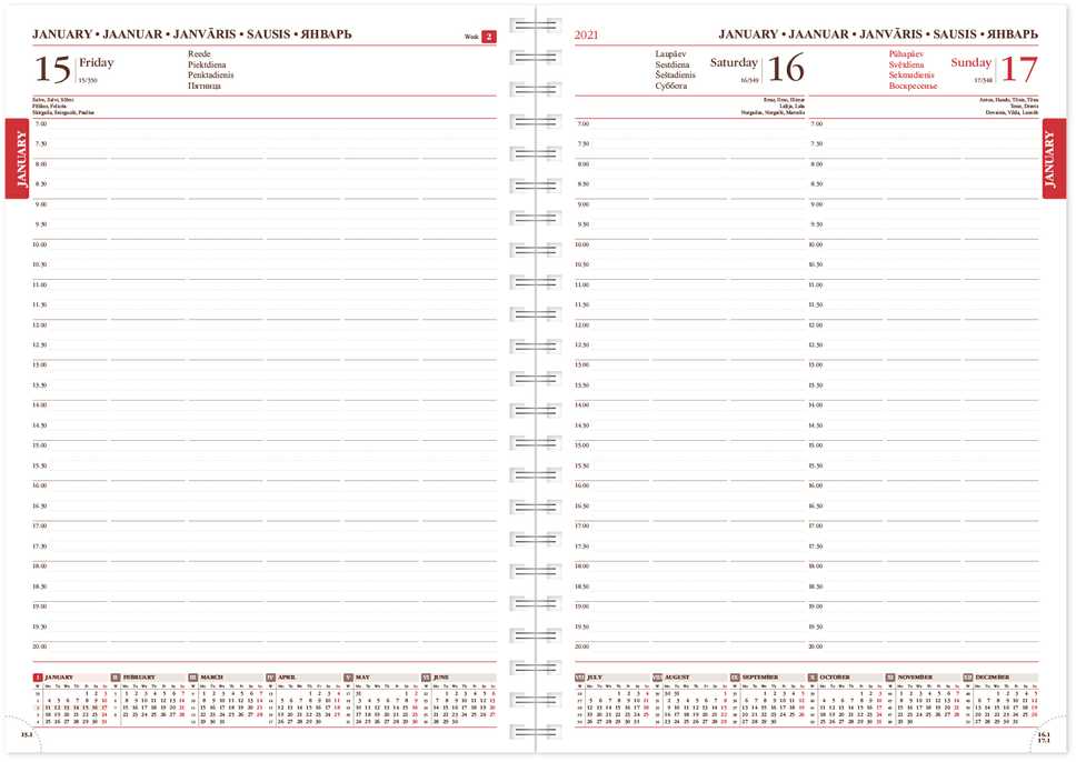 Buroodisain Timer Kalendorius SENATOR DAY Spirex 2027, A4, PU