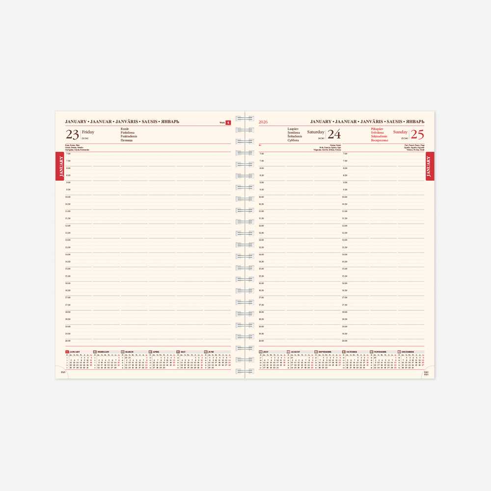 Timer Kalendorius SENATOR DAY Spirex 2026, A4, PU, tamsiai ruda