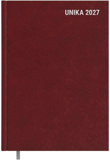 Darbo kalendorius Timer Unika, A5, bordo spalvos