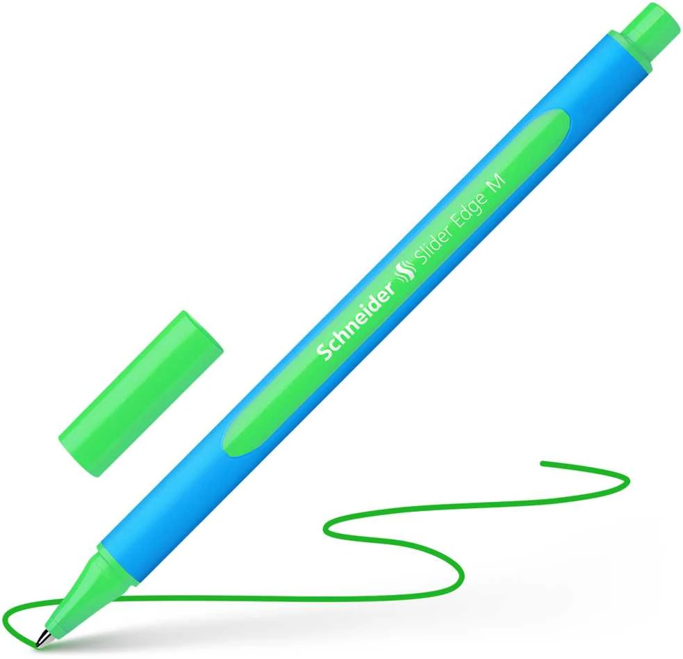 Tušinukas SCHNEIDER SLIDER EDGE, F 1,0 mm., žalia