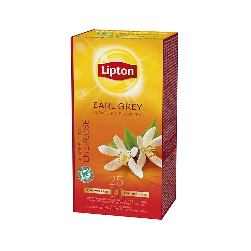 Lipton Earl Grey juoda arbata 25 pakeliai