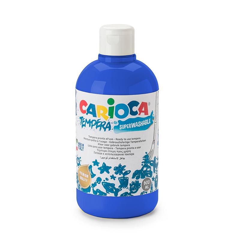 Tempera dažai buteliuke CARIOCA, 500 ml, tamsiai mėlyna sp.