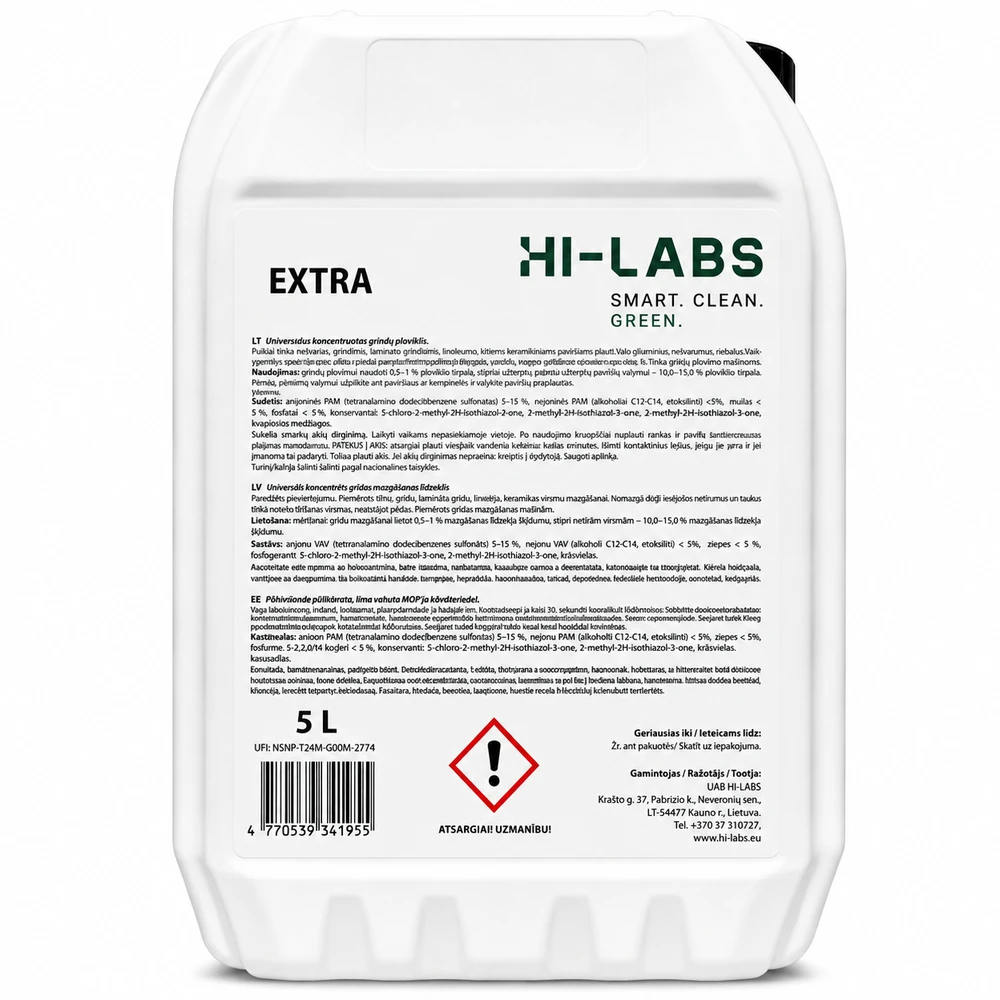 Higeja Hi Labs Universalus koncentruotas grindų ploviklis EXTRA 5L