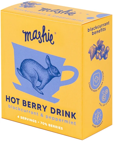Uogų tyrė MASHIE Original, juodųjų serbentų su pipirmėte, 4vnt.