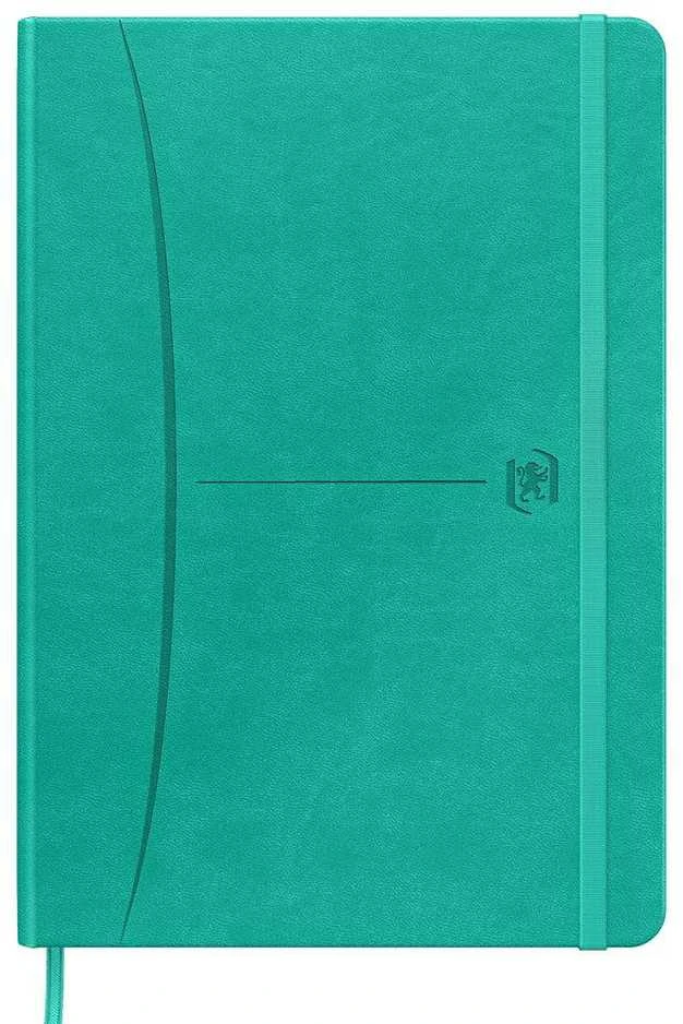 Užrašų knygelė OXFORD SIGNATURE, A5, 80 lapų, 90 gsm, linijomis, turkio spalvos