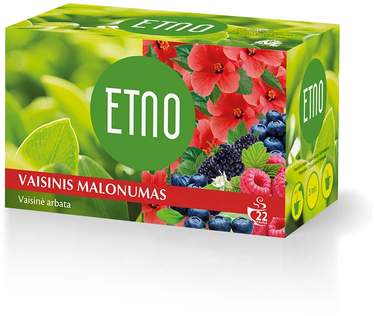 Vaisinė arbata ETNO VAISINIS MALONUMAS, 22 x 1,5 g
