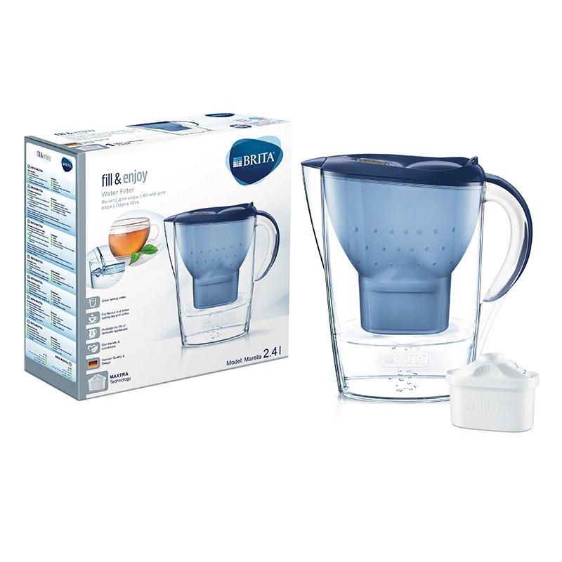 Vandens filtravimo ąsotis BRITA Marella XL 3.5L, melsvas su vandens filtru MAXTRA+ 1 vnt.