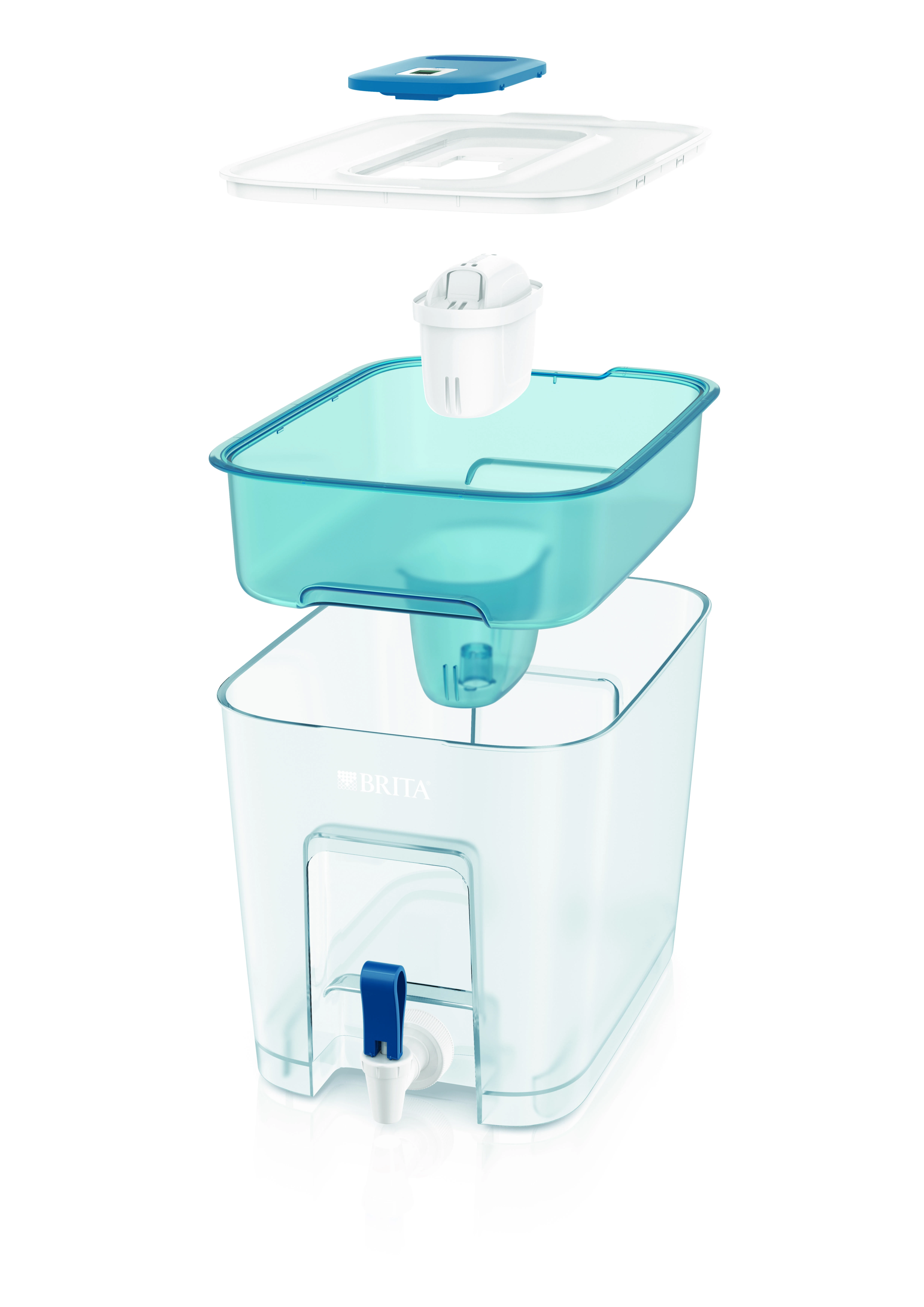 Vandens filtras-talpa BRITA FLOW, 8,2L, mėlynos spalvos