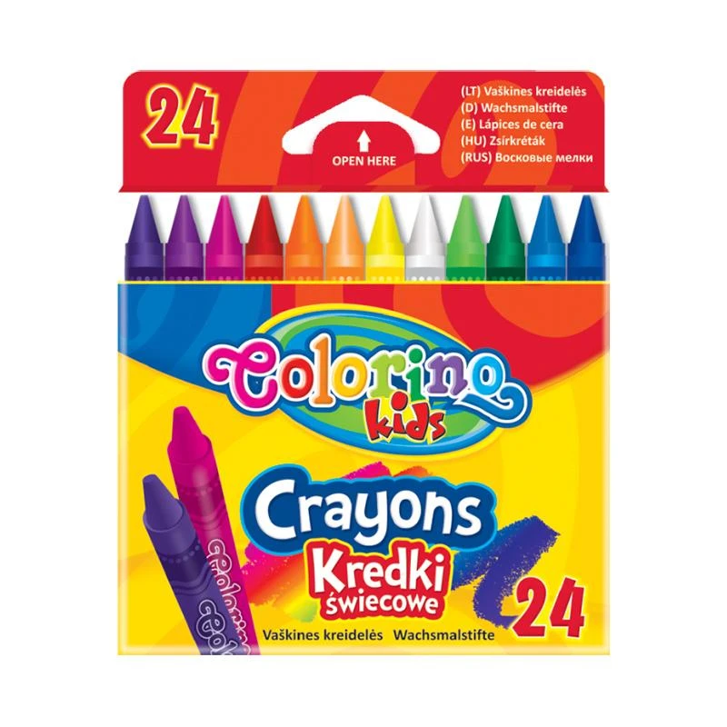 Patio Vaškinės kreidelės, Colorino, 24 spalvų