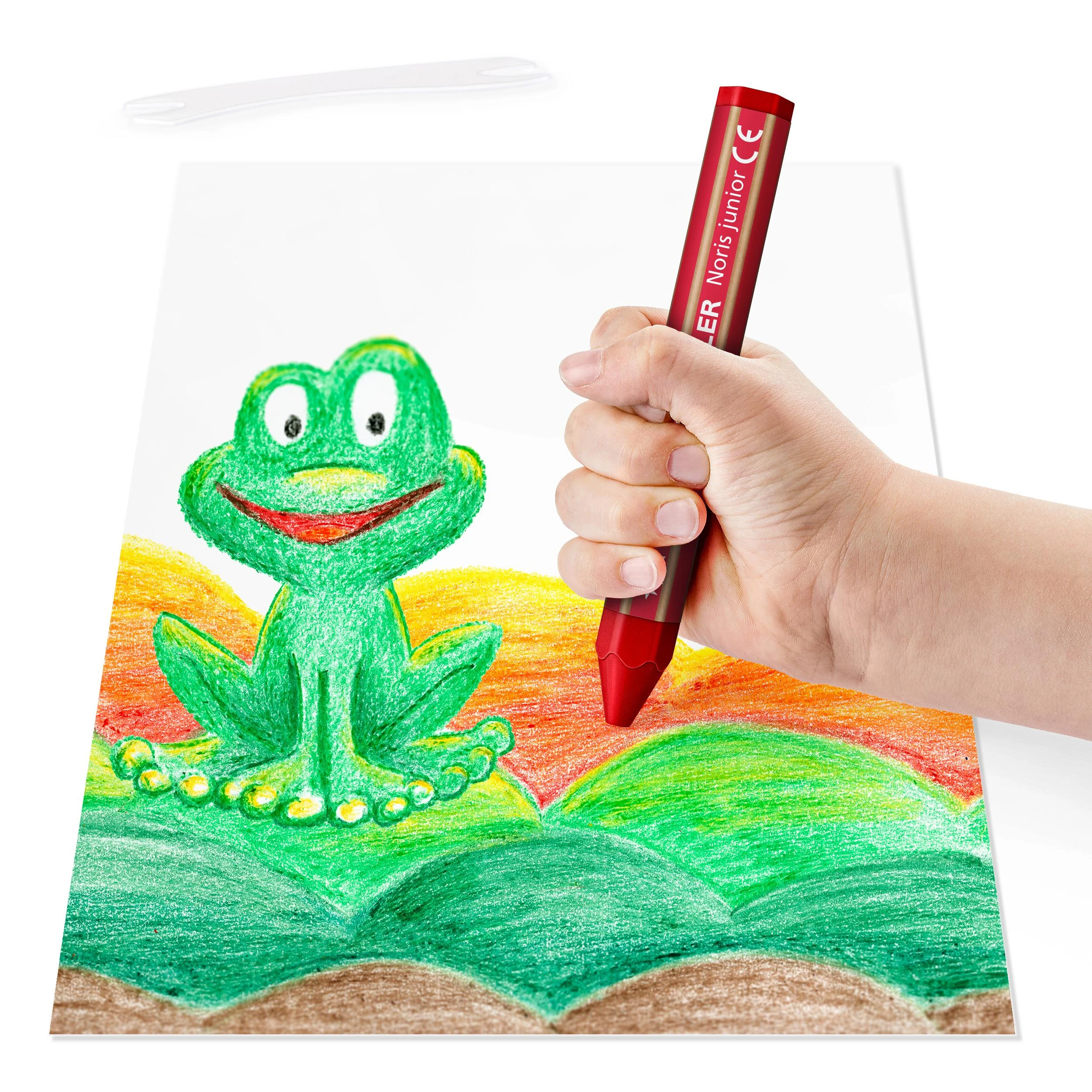 Vaškinės kreidelės STAEDTLER Noris Junior, 12 vnt.