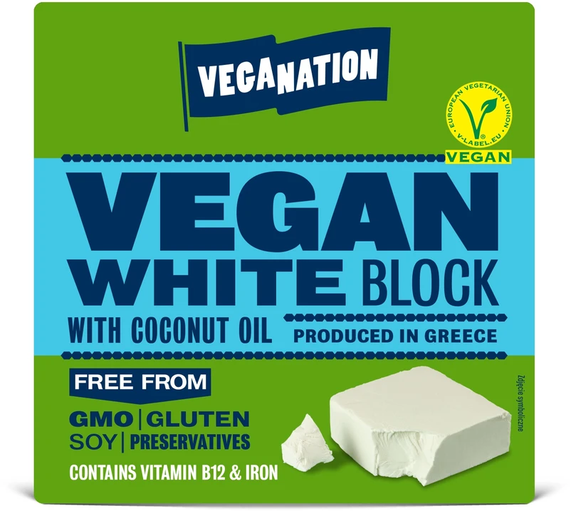 Veganiškas sūris Veganation baltas block, 150 g