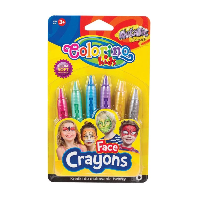 Colorino Kids metaliniai veido dažai pieštukais