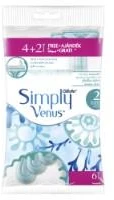 Gillette Vienkartiniai skustuvai VENUS Simply2 4+2 vnt.