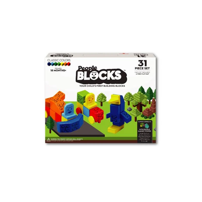 Teka PEOPLE BLOCKS Klasikinis magnetinių kaladėlių rinkinys, PB320