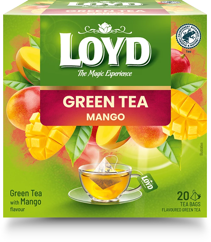 Žalioji arbata LOYD, su mangais, 20 x 2g