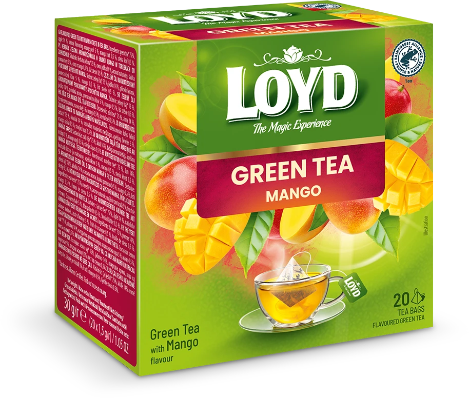 Žalioji arbata LOYD, su mangais, 20 x 2g