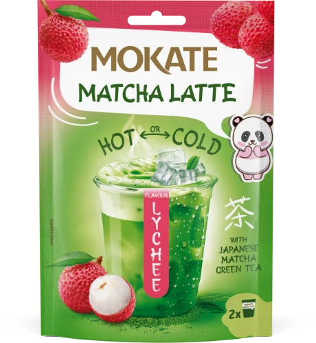 Žaliosios arbatos gėrimas MOKATE Matcha latte ličio skonio 40g
