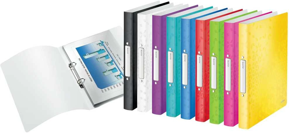 Žiedinis segtuvas LEITZ WOW, A4, PP, nugarėlė 32 mm, 2 žiedai 25 mm