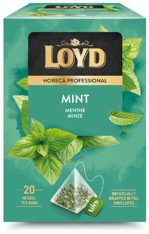 Žolelių arbatos gėrimas LOYD HORECA mėtų skonio piramidė, 20 x 2g