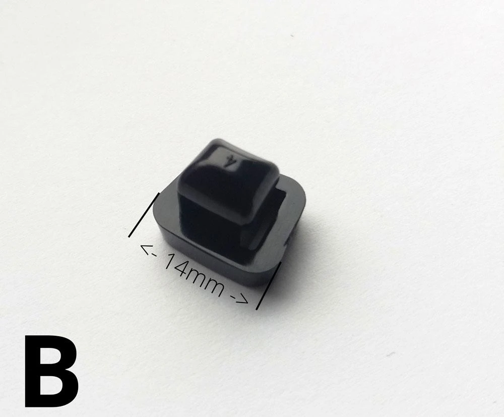 Juodas 14 mm sulčių spaudyklės tvirtinimo elementas