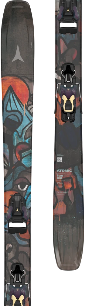 ATOMIC BENT 100 + STR 12 GW slidės su apkaustais Bent Chetler (Dydis: 165cm)
