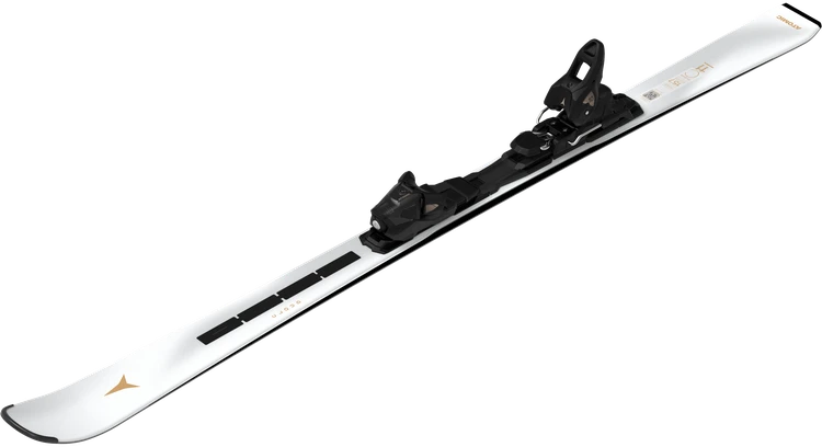 ATOMIC CLOUD C11 REVOSHOCK LIGHT + M 10 GW moteriškos slidės su apkaustais (Dydis: 143cm)