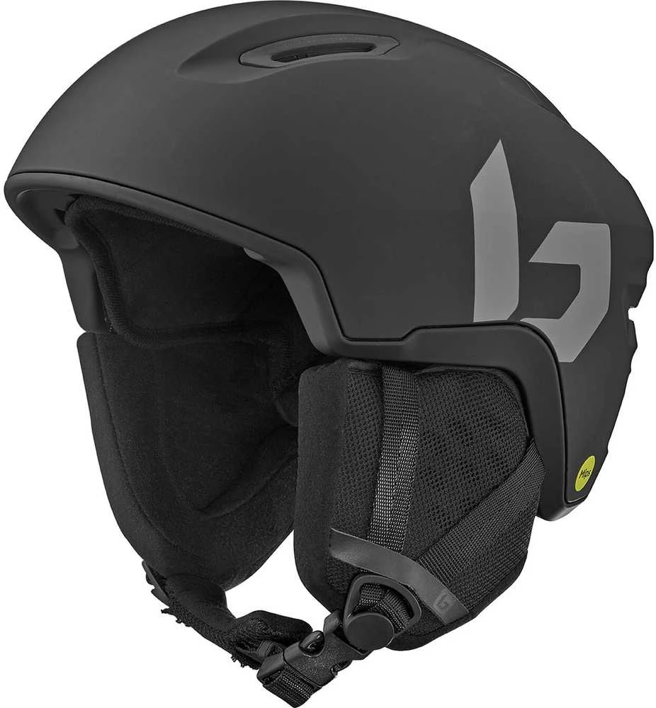 BOLLE ATMOS MIPS Juodas Matte slidinėjimo šalmas (Dydis: 55-59cm)