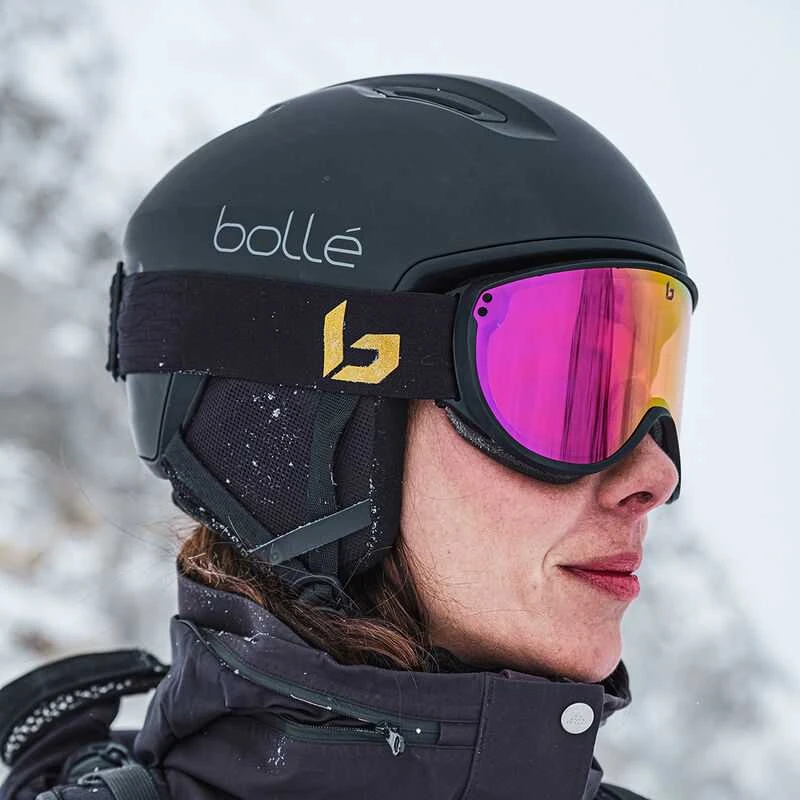 BOLLE ATMOS MIPS Juodas Matte slidinėjimo šalmas (Dydis: 55-59cm)