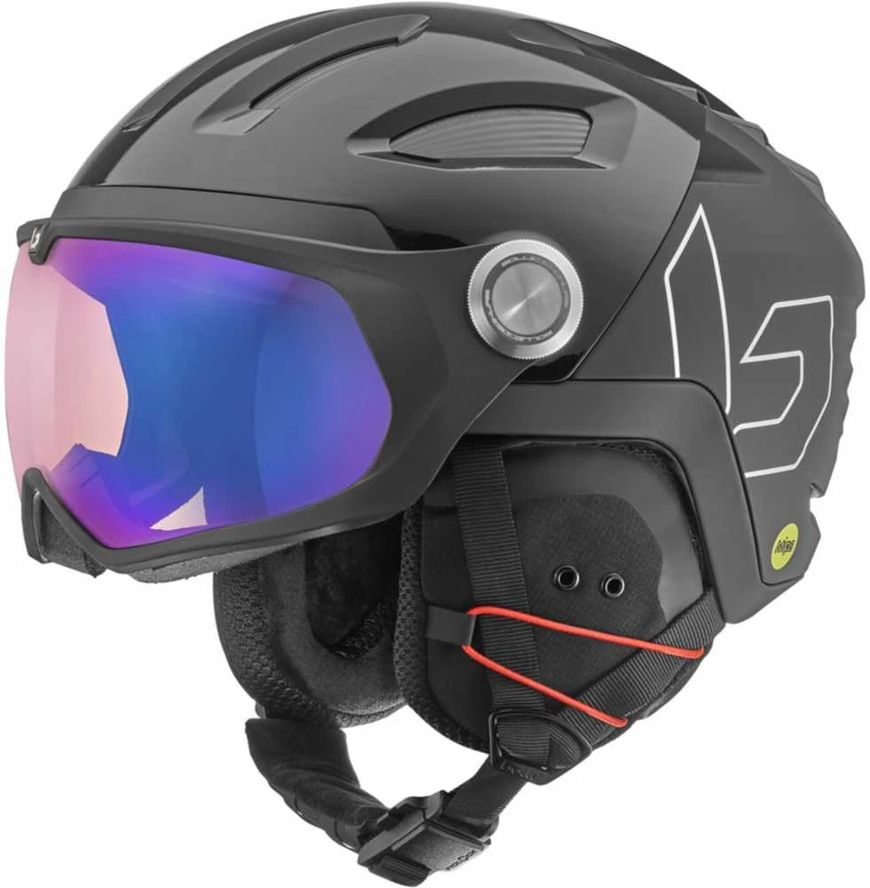 BOLLE V-RYFT MIPS Juodas Shiny slidinėjimo šalmas (Dydis: 55-59cm)