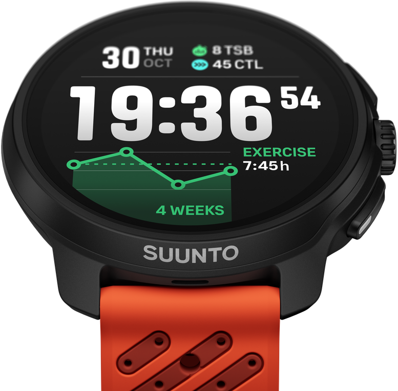 Išmanusis laikrodis SUUNTO RACE 2 CORAL Oranžinis sportinis laikrodis