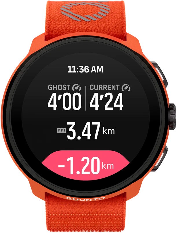 Išmanusis laikrodis SUUNTO RUN CORAL Oranžinis sportinis laikrodis