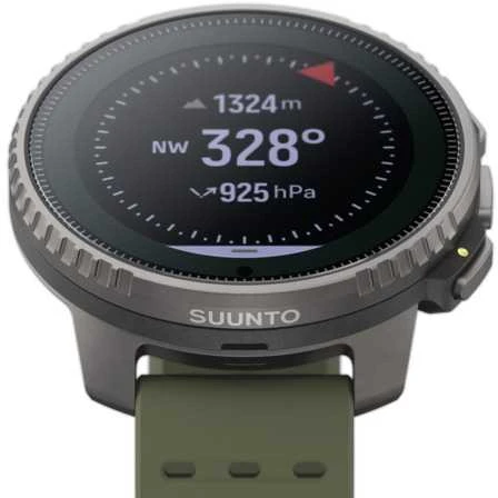 Išmanusis laikrodis Suunto Vertical Solar Forest, Tamsiai pilkos spalvos korpusas su žalios spalvos dirželiu
