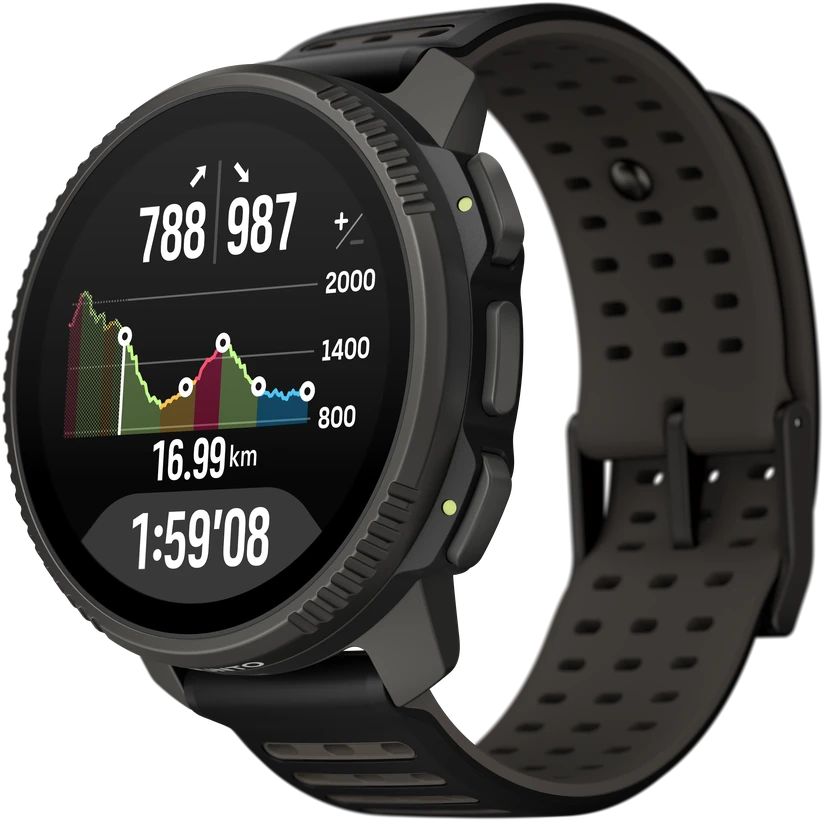 Išmanusis laikrodis SUUNTO VERTICAL 2 TITANIUM Juodas sportinis laikrodis