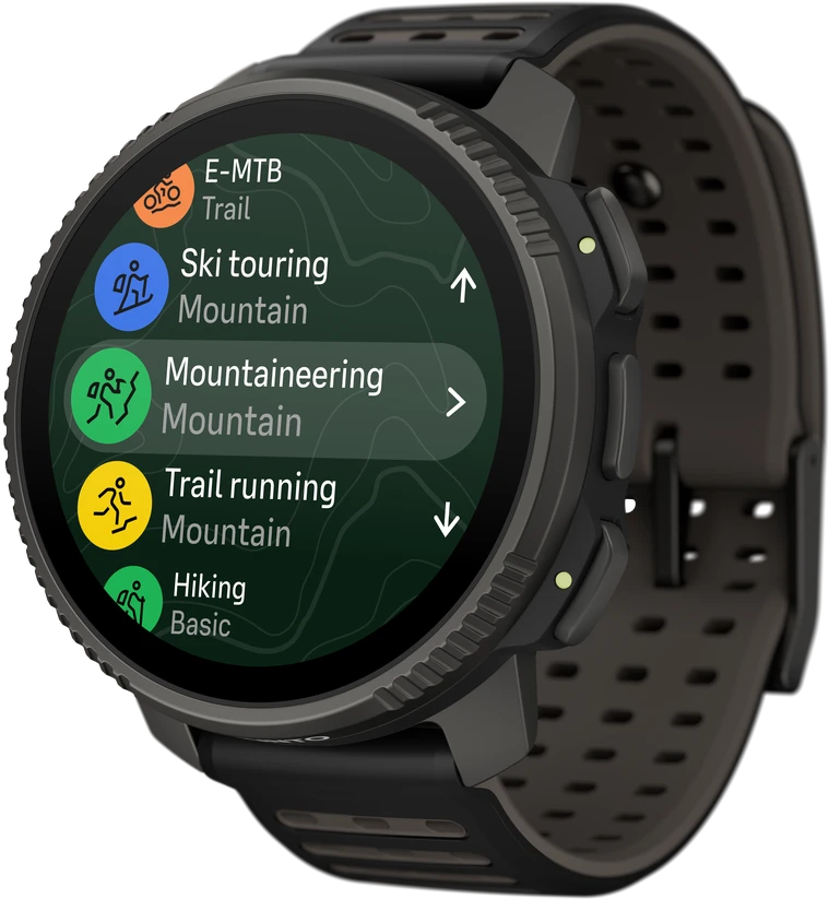 Išmanusis laikrodis SUUNTO VERTICAL 2 TITANIUM Juodas sportinis laikrodis
