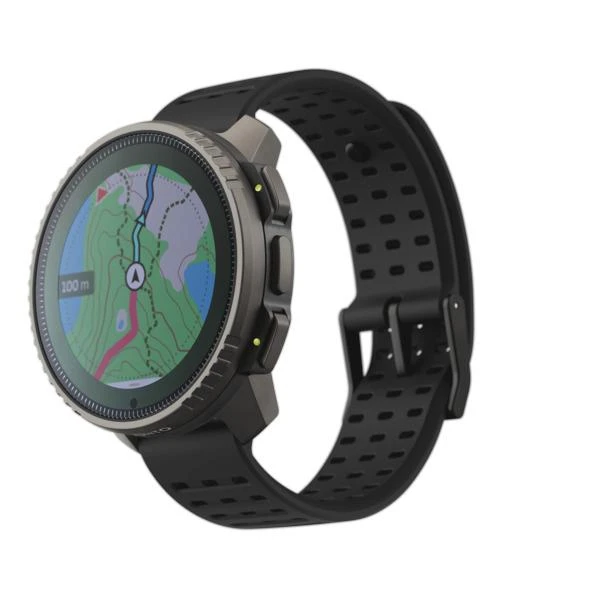 Išmanusis laikrodis Suunto Vertical Titanium Solar, Titano spalvos korpusas su juodos spalvos dirželiu