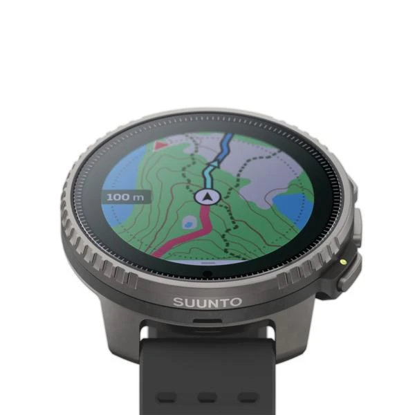 Išmanusis laikrodis Suunto Vertical Titanium Solar, Titano spalvos korpusas su juodos spalvos dirželiu