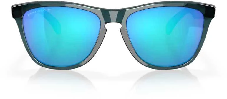 Oakley Frogskins permatomi rėmeliai ir mėlyni lęšiai