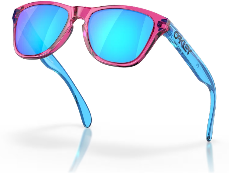 Oakley Frogskins XXS rožiniai rėmeliai su mėlynais lęšiais