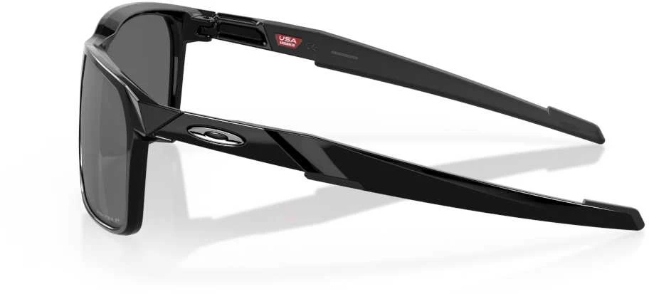 Oakley Portal X blizgūs juodi akiniai iš šono