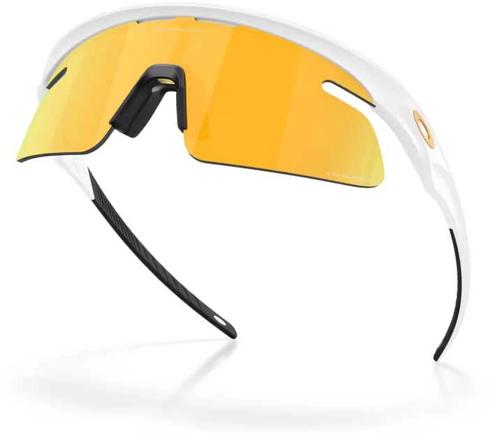 Oakley RSLV Lite balti akiniai su oranžiniu lęšiu