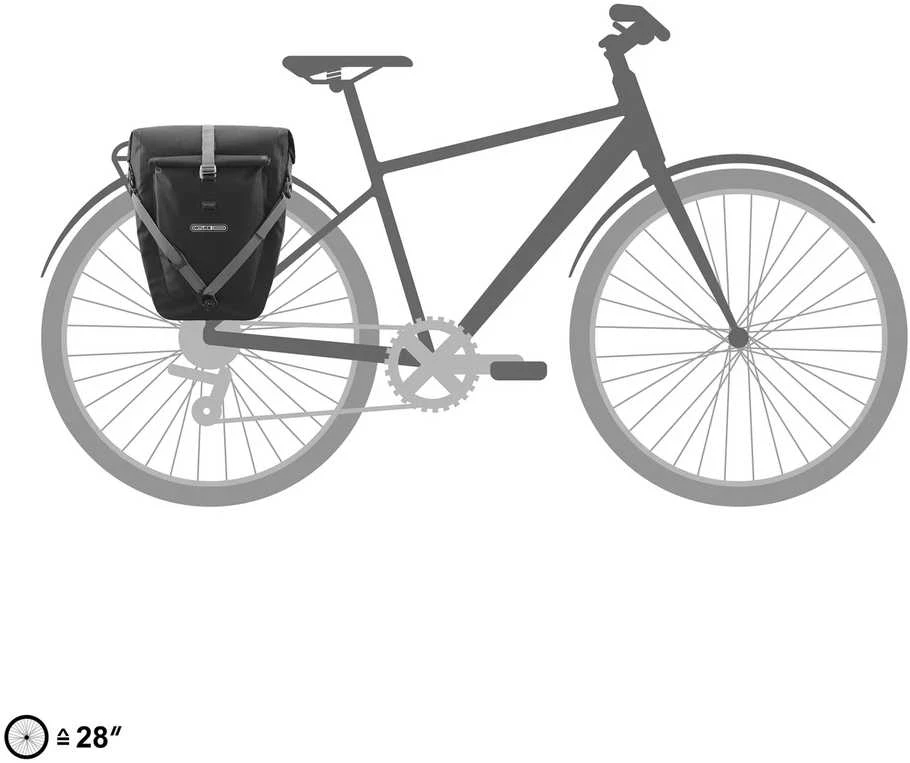 Dviračio krepšys ORTLIEB Back-Roller Plus, juodas, 23 l