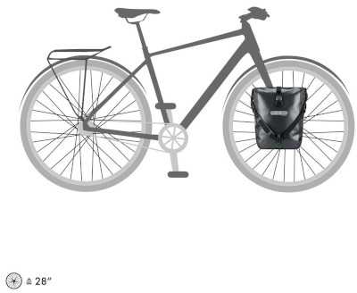 Krepšių komplektas Ortlieb Sport-Roller Petrol - Juodas