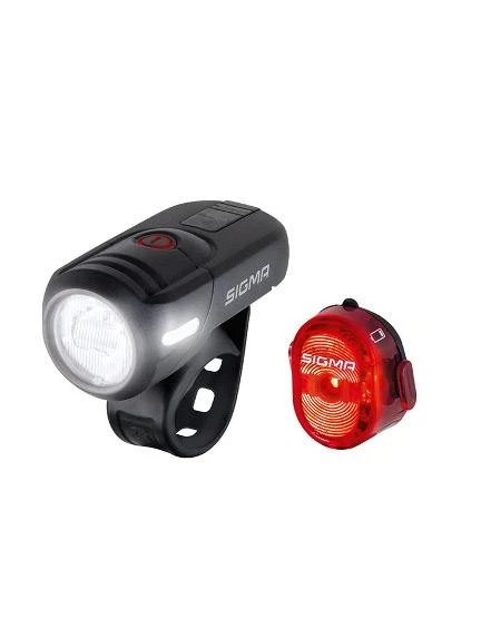 SIGMA AURA 45 USB priekinis žibintas + NUGGET II galinis žibintas