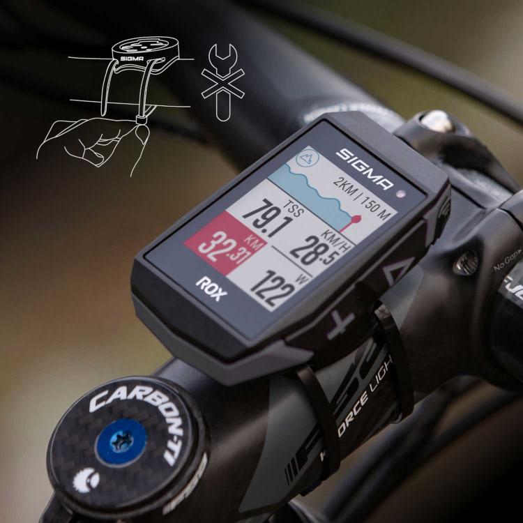 Sigma Sport ROX 11.1 Evo GPS dviračio kompiuteris, Juodas
