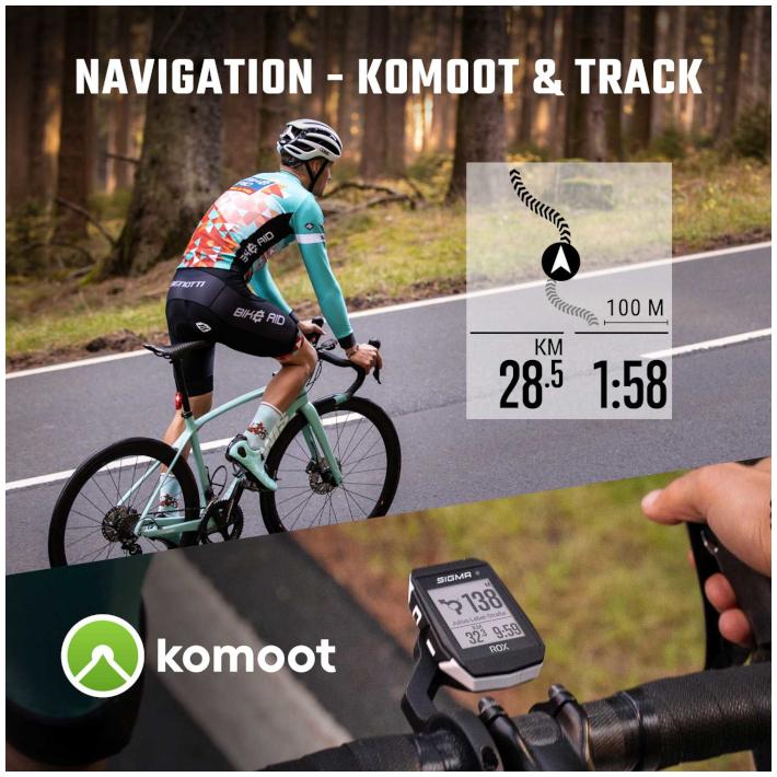 Sigma Sport ROX 11.1 Evo GPS dviračio kompiuteris, Juodas