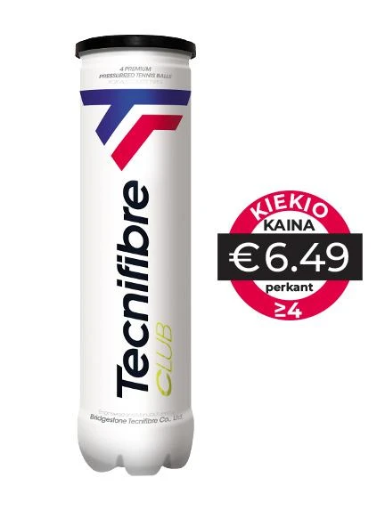 TECNIFIBRE CLUB (4) teniso kamuoliukai