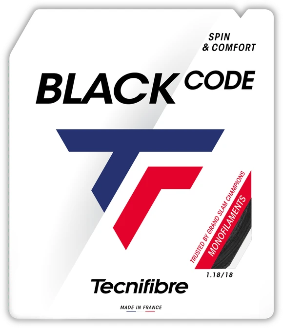 TECNIFIBRE Juodas CODE 1.18mm stygos teniso raketei