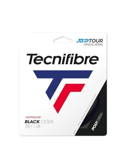 TECNIFIBRE Juodas CODE 1.18mm stygos teniso raketei