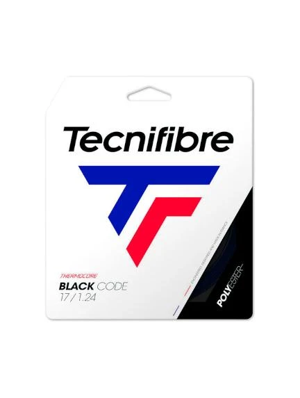TECNIFIBRE Juodas CODE 1.24mm stygos teniso raketei